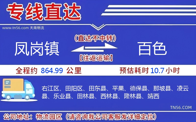 鳳崗鎮(zhèn)到百色物流公司