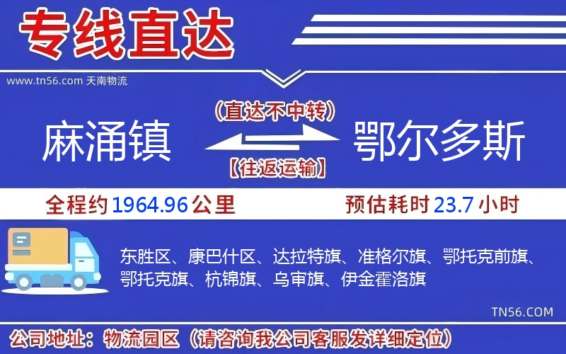 麻涌鎮(zhèn)到鄂爾多斯物流公司