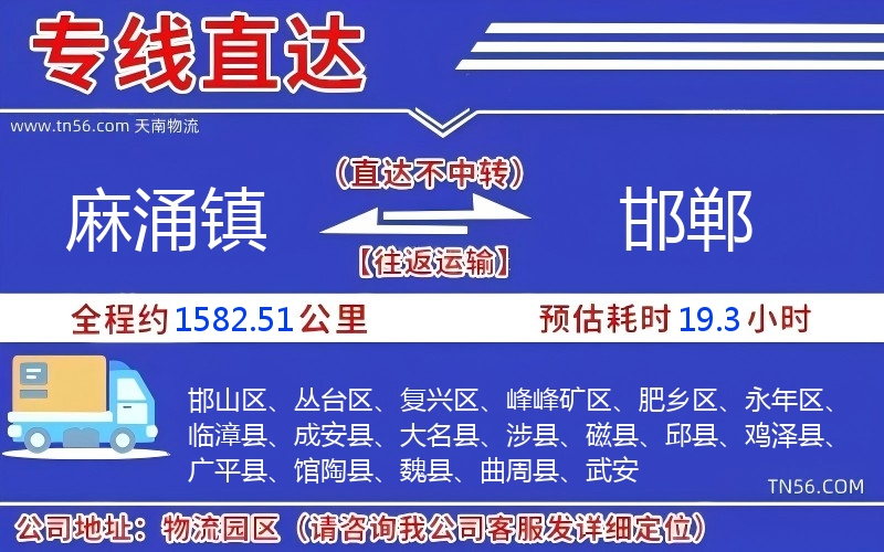 麻涌鎮(zhèn)到邯鄲物流公司