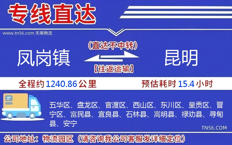 鳳崗鎮(zhèn)到昆明物流公司
