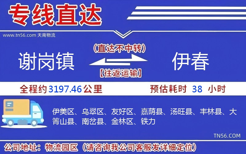 謝崗鎮(zhèn)到伊春物流公司