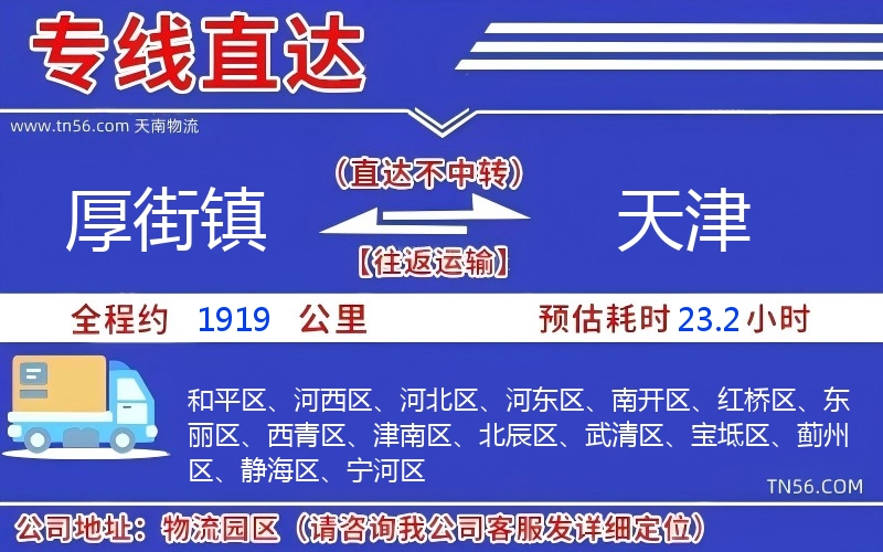 厚街鎮(zhèn)到天津物流公司