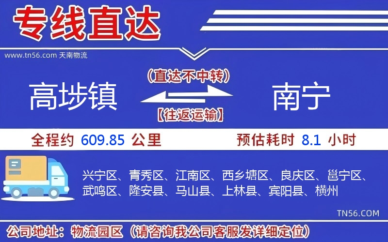 高埗鎮(zhèn)到南寧物流公司