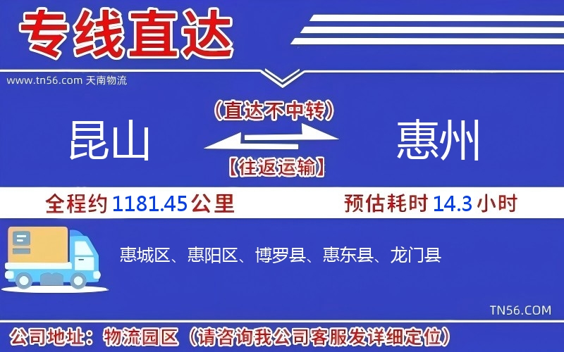 昆山到惠州物流公司
